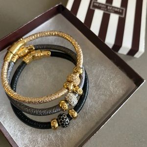 Henri Bender Leather Magnetic Bracelet (set of 3)